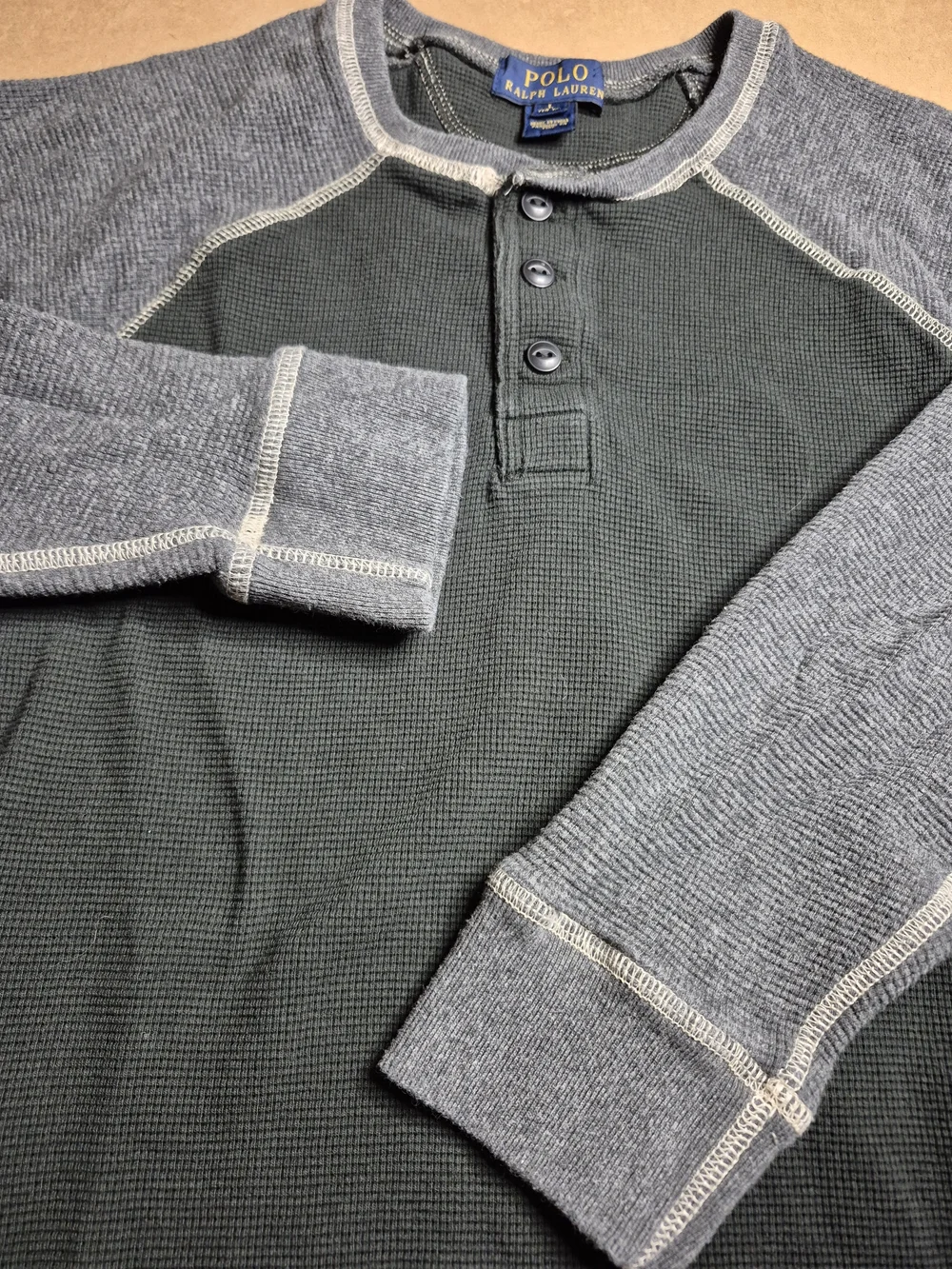Polo Ralph Lauren Charcoal & Gray Henley Thermal 4460/4